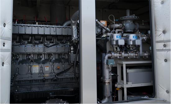 発電施設内で電気を起こす際に生じた熱は、発酵タンクの加熱や施設内の洗浄用温水に回され有効利用されている