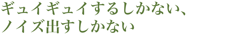 ギュイギュイするしかない、ノイズ出すしかない